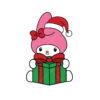 My Melody With Christmas Gift Vector