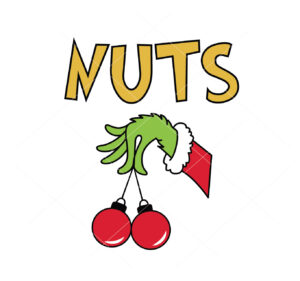Nuts Grinch Vector Funny Christmas Vector