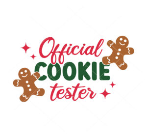 Official Cookie Tester Vector Christmas Vector