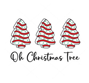 Oh Christmas Tree Cake Vector