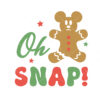 Oh Snap Gingerbread Mickey Mouse Cookie Vector