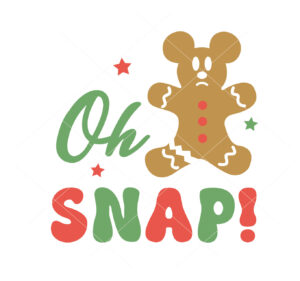 Oh Snap Gingerbread Mickey Mouse Cookie Vector