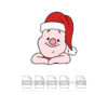 Piglet Santa Vector Winnie The Pooh Vector Christmas Vector Cricut Vector