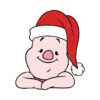 Piglet Santa Vector Winnie The Pooh Vector Christmas Vector Cricut Vector