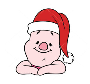 Piglet Santa Vector Winnie The Pooh Vector Christmas Vector Cricut Vector