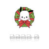 Pochacco Christmas Wreath Vector