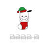 Pochacco Stocking Christmas Vector