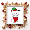 Pochacco Stocking Christmas Vector