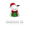Pochacco With Christmas Gift Vector