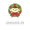 Pompompurin Christmas Wreath Vector