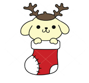 Pompompurin Stocking Christmas Vector