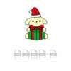 Pompompurin With Christmas Gift Vector