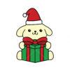 Pompompurin With Christmas Gift Vector