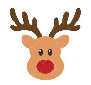 Reindeer Face Vector Christmas I Vector