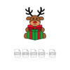 Reindeer With Christmas Gift HR Vector