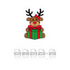 Reindeer With Christmas Gift Vector