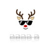 Reindeer With Sunglasses Vector Christmas Vector