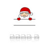 Santa Claus Monogram Vector Christmas Vector