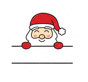 Santa Claus Monogram Vector Christmas Vector