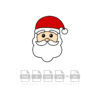 Santa Claus face Vector Christmas Vector