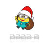 Santa Minion Vector Christmas Vector