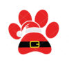 Santa Paw Vector Christmas Vector