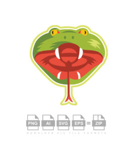 Snake Face Cartoon Vector