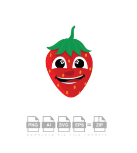 Strawberry Cartoon Vector File