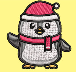 CUTE CHRISTMAS PENGUIN EMBROIDERY DESIGN CHRISTMAS PENGUIN EMBROIDERY DESIGN CUTE PENGUEN EMBROIDERY DESIGN MACHINE EMBROIDERY FILE