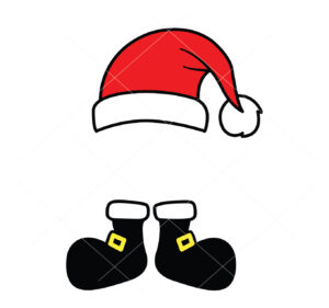 kids christmas Vector Santa Hat Vector Cut File Cricut Vector