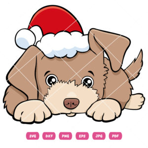 Christmas Dog Vector Pet Dog Vector