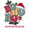 Christmas Ho Ho Ho Retro Christmas Wreath T Shirt Design Vector