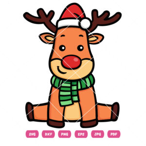Christmas Reindeer Santa Hat Christmas Reindeer Santa Hat Vector