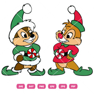Christmas chip Christmas dale Santa chip Santa Dale Vector