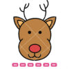 Cute Deer Head Vector