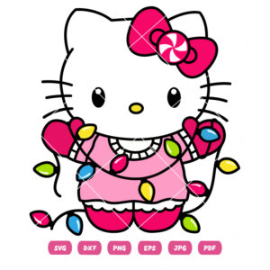 Hello Kitty Christmas Lights Vector Hello Kitty Christmas Vector