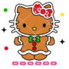 Hello Kitty Gingerbread Vector