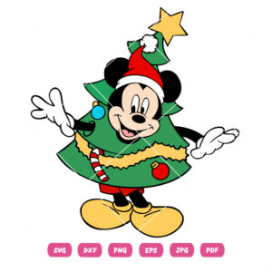 Mickey Christmas Tree Vector Christmas Tree Vector