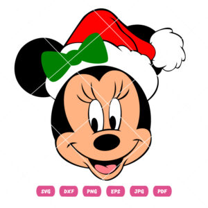 Mickey Mouse And Friends Christmas Head Vector