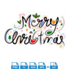 Multi Color Merry Christmas Design Vector