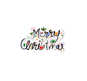 Multi Color Merry Christmas Design Vector