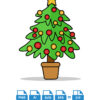 Royalty Christmas Tree Vector