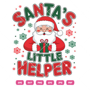 Santas Little Helper Vector Chirstmas Santa Vector