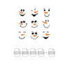 Snowman Face Bundle Vector Christmas File Cricut Vector