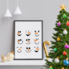Snowman Face Bundle Vector Christmas File Cricut Vector