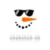 Snowman with Sunglasses Vector Christmas Vector