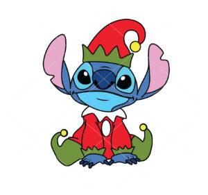 Stitch Elf Vector Christmas Vector Cut File Cricut Vector