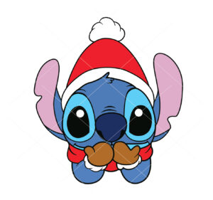 Stitch Santa Vector Christmas Vector Cut File Cricut MJ Vector