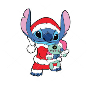 Stitch Santa Vector Christmas Vector Cut File Cricut Vector