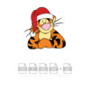 Tiger Santa Vector Winnie The Pooh Christmas Cricut Vector